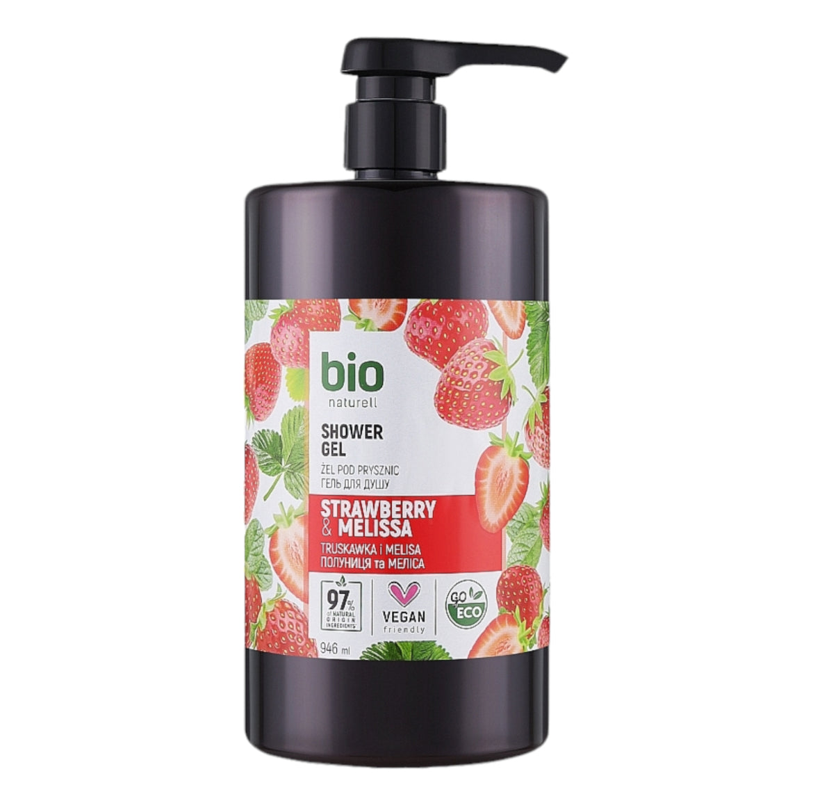 Gel de duș cu căpșuni Bio Naturell 946 ml