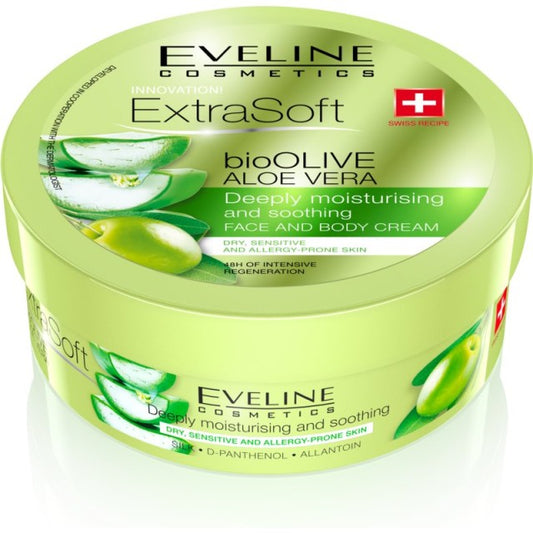 Cremă pentru față și corp Eveline ExtraSoft Olive&Aloe Vera