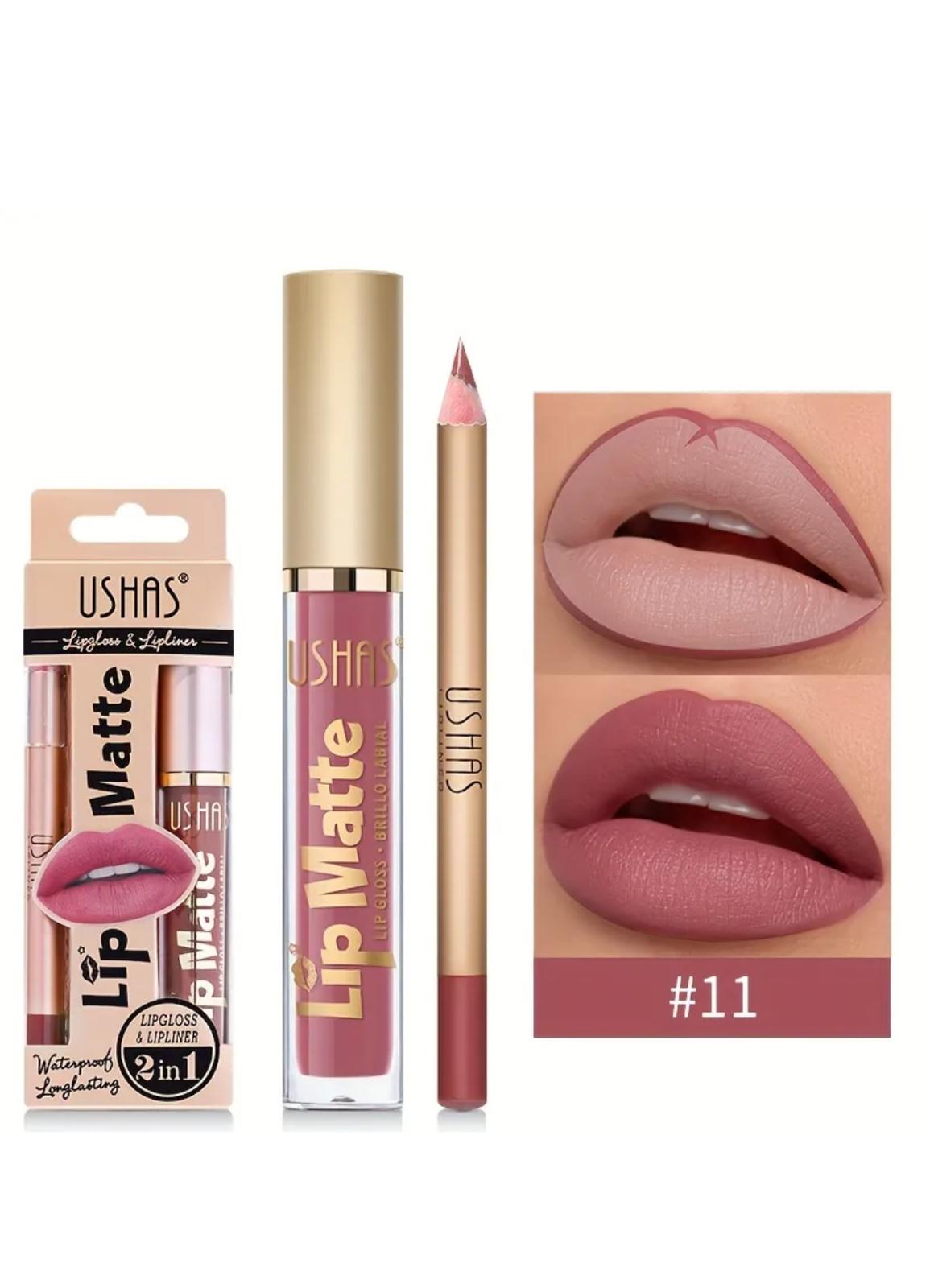 Set ruj + creion buze Ushas