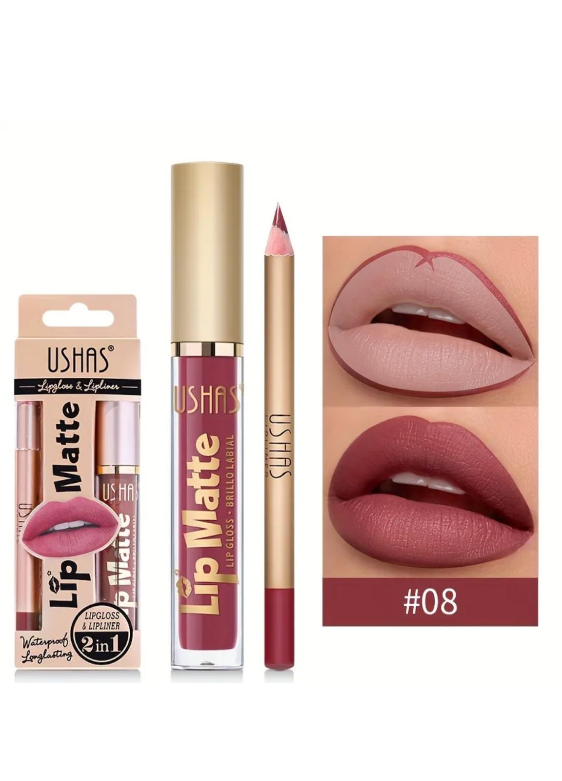 Set ruj + creion buze Ushas